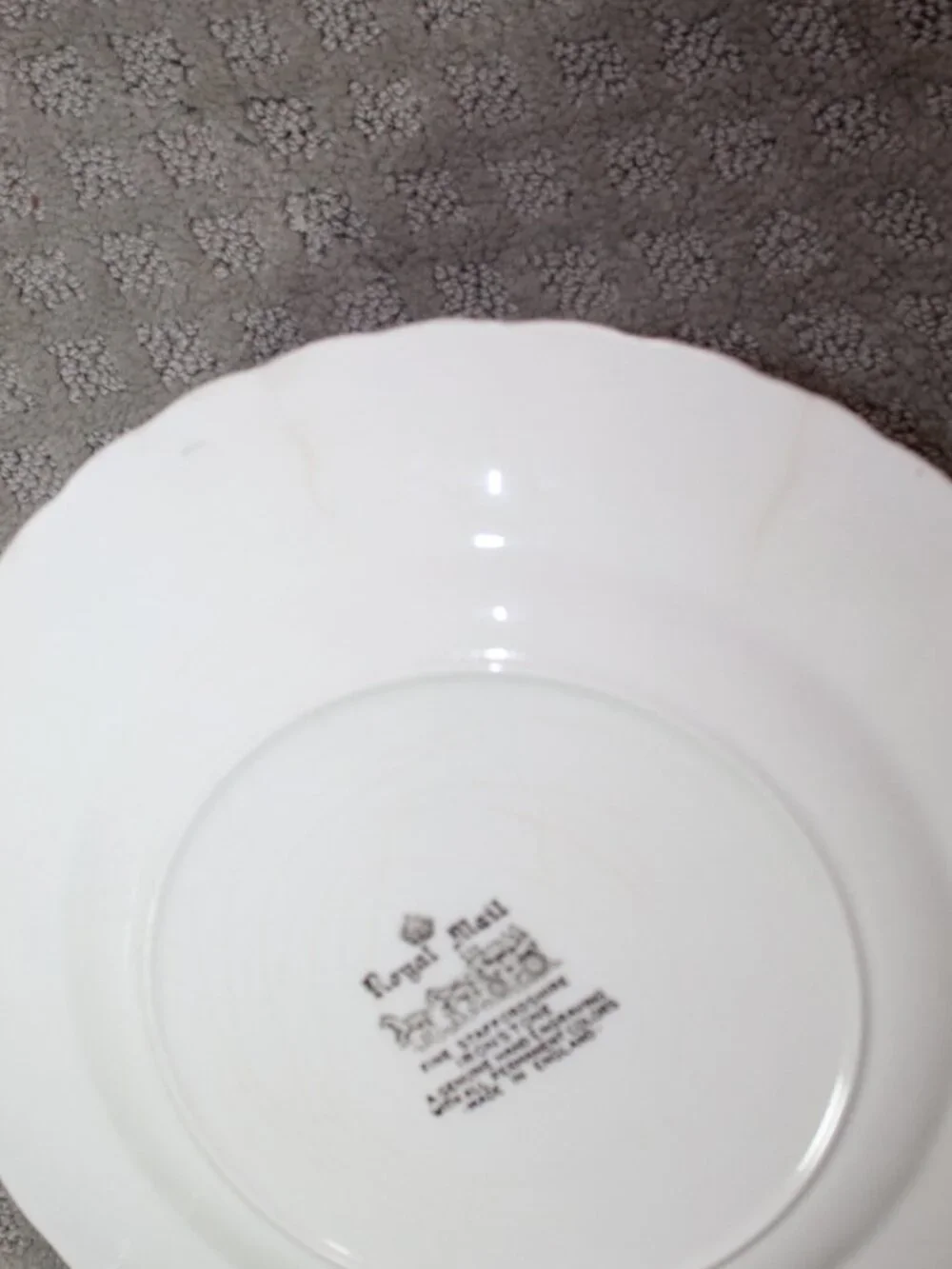 Set of 3 Vintage Royal Mail Brown White Plates Dinner  9.75